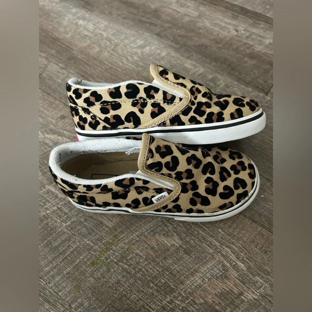 Vans Toddler Girls Leopard Print Slip-On Shoes Size 10c - Picture 5 of 7